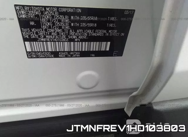JTMNFREV1HD103803 фото 8