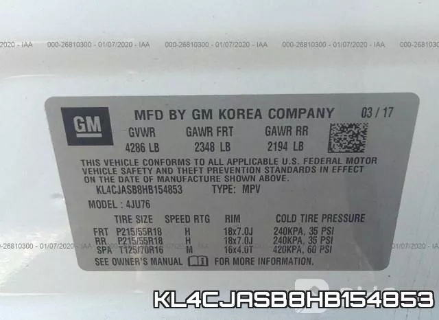 KL4CJASB8HB154853 фото 5