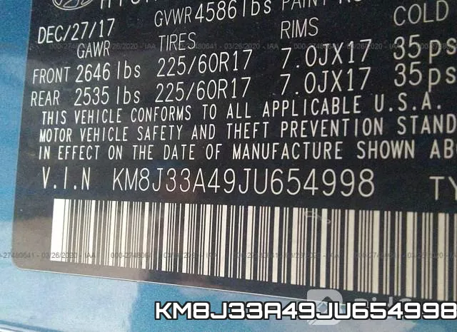 KM8J33A49JU654998 фото 7