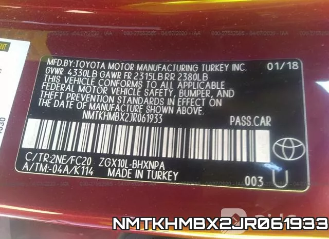 NMTKHMBX2JR061933 фото 7