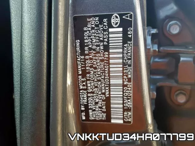 VNKKTUD34HA077799 фото 2