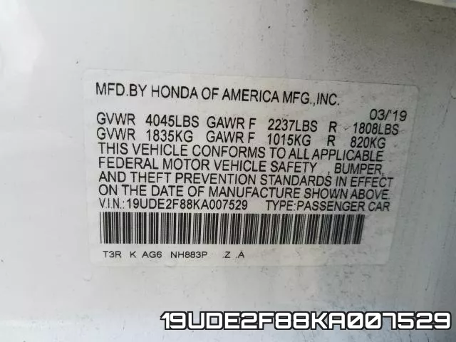 19UDE2F88KA007529 фото 2