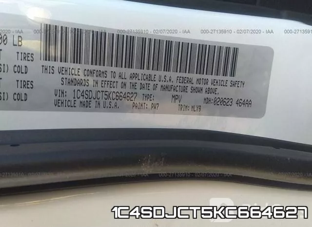 1C4SDJCT5KC664627 фото 6