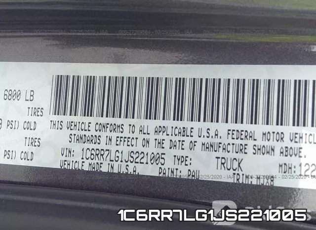 1C6RR7LG1JS221005 фото 9