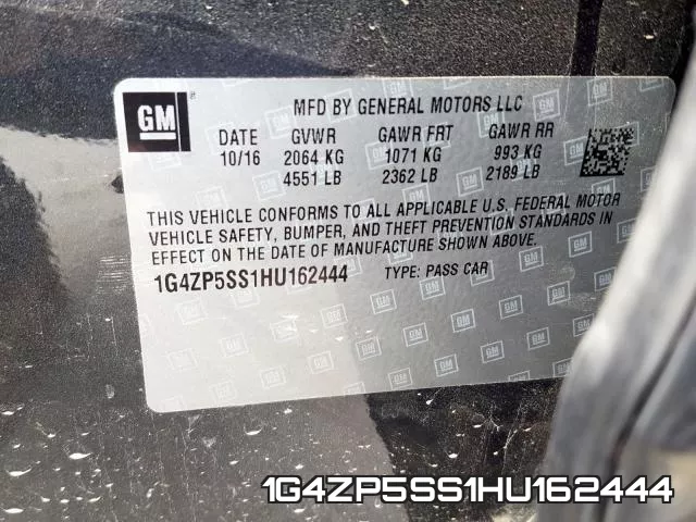 1G4ZP5SS1HU162444 фото 2