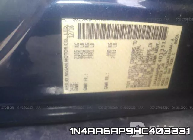 1N4AA6AP9HC403331 фото 7