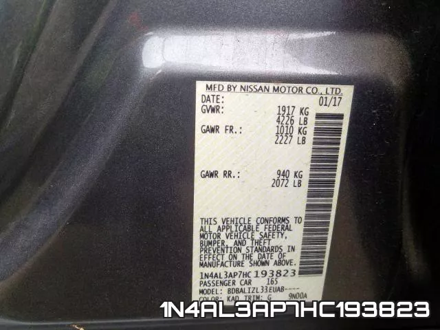 1N4AL3AP7HC193823 фото 2
