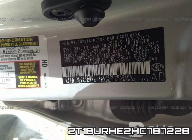 2T1BURHE2HC787228 фото 7