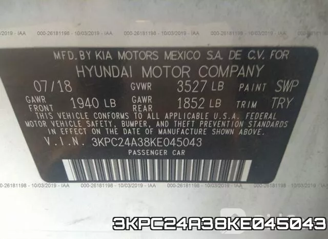 3KPC24A38KE045043 фото 8
