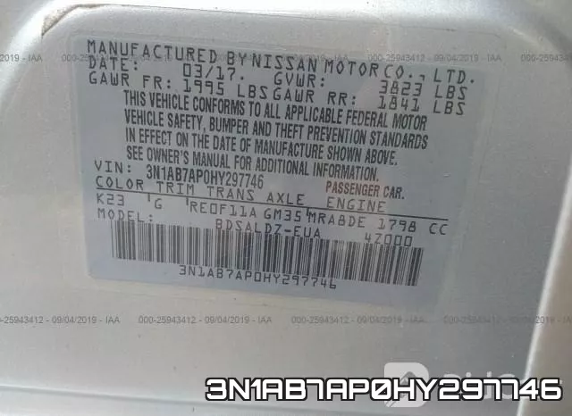 3N1AB7AP0HY297746 фото 9