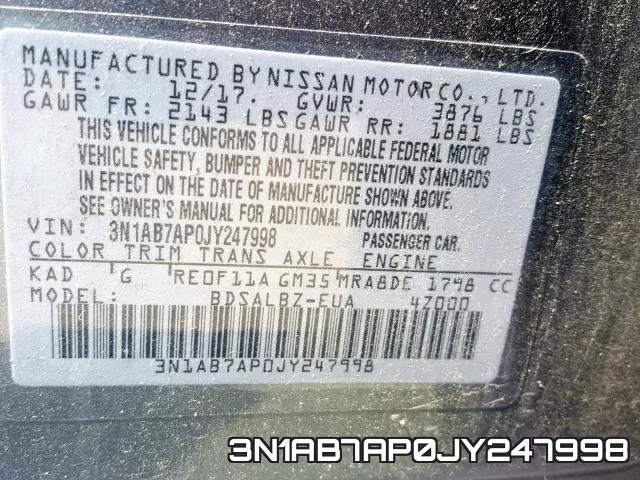 3N1AB7AP0JY247998 фото 2