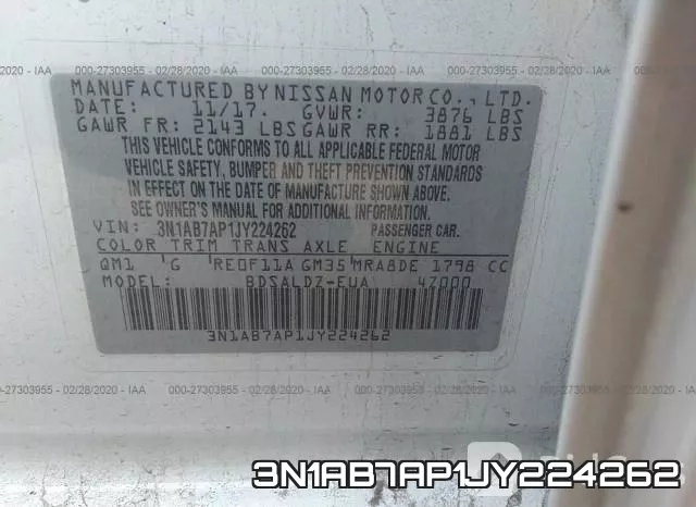 3N1AB7AP1JY224262 фото 7