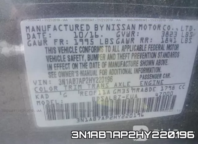 3N1AB7AP2HY220196 фото 9
