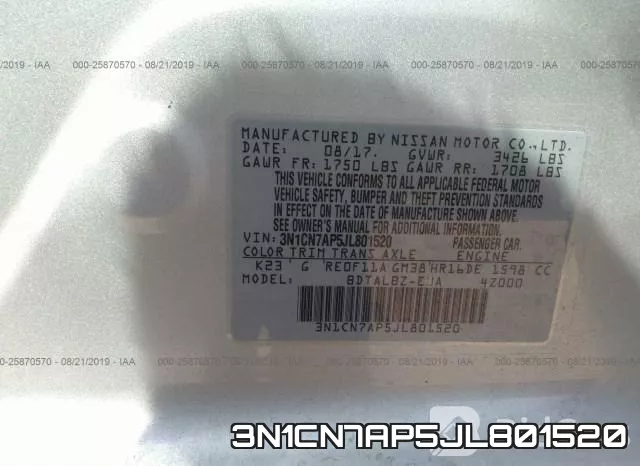3N1CN7AP5JL801520 фото 4