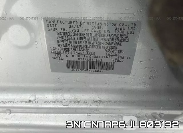 3N1CN7AP6JL803132 фото 8