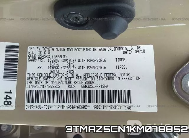 3TMAZ5CN1KM078852 фото 7