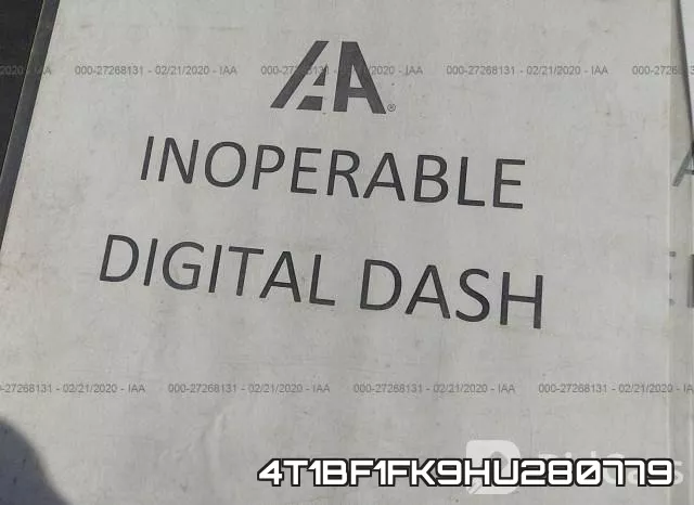 4T1BF1FK9HU280779 фото 5