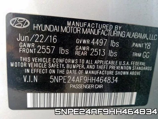 5NPE24AF9HH464834 фото 2