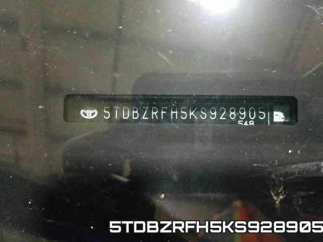 5TDBZRFH5KS928905 фото 2