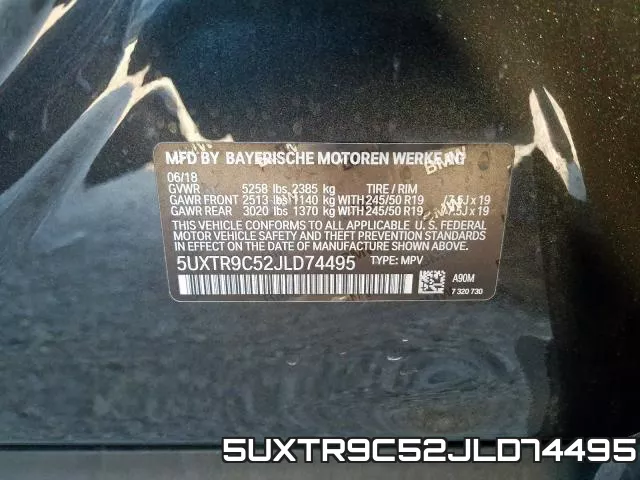 5UXTR9C52JLD74495 фото 2