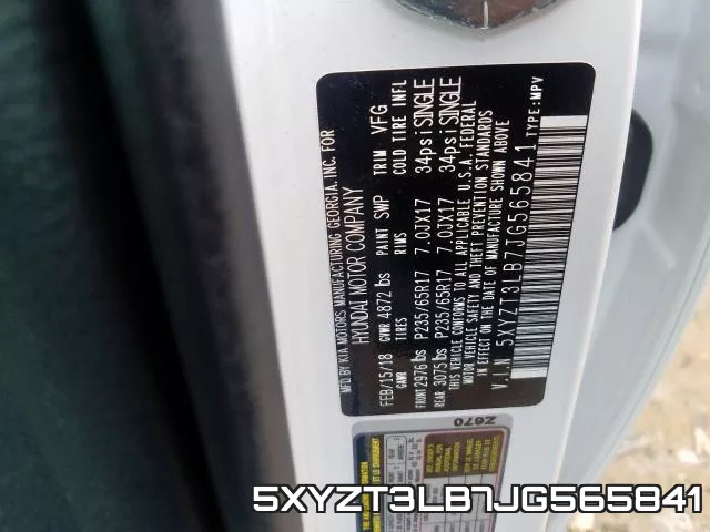 5XYZT3LB7JG565841 фото 2