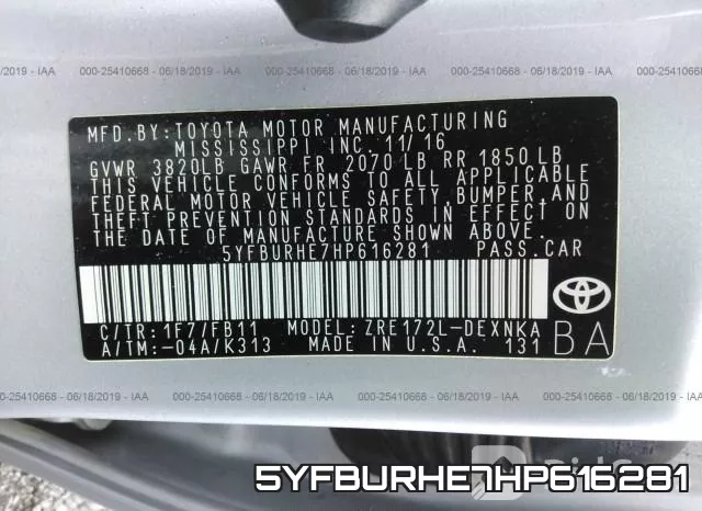 5YFBURHE7HP616281 фото 7