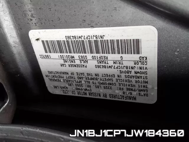 JN1BJ1CP7JW184360 фото 2