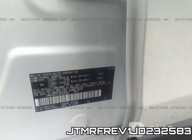 JTMRFREV1JD232583 фото 10