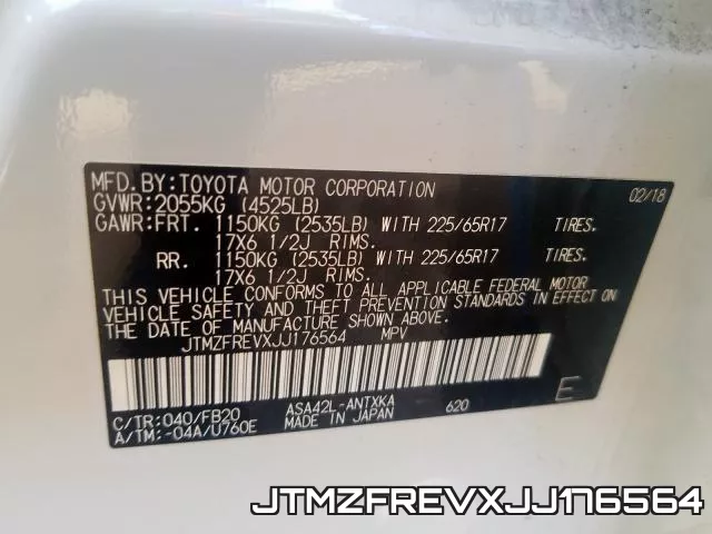 JTMZFREVXJJ176564 фото 2