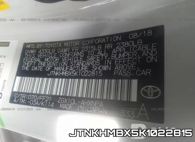 JTNKHMBX5K1022815 фото 9