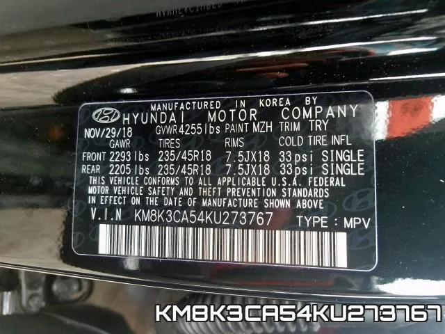 KM8K3CA54KU273767 фото 2