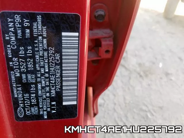 KMHCT4AE1HU225792 фото 2