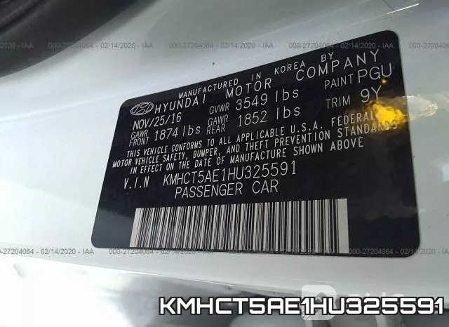 KMHCT5AE1HU325591 фото 9