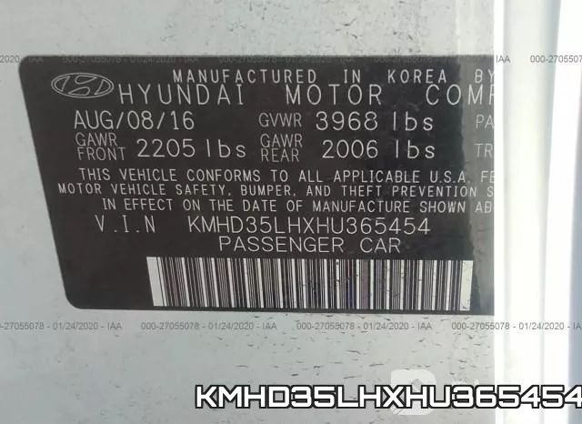 KMHD35LHXHU365454 фото 9