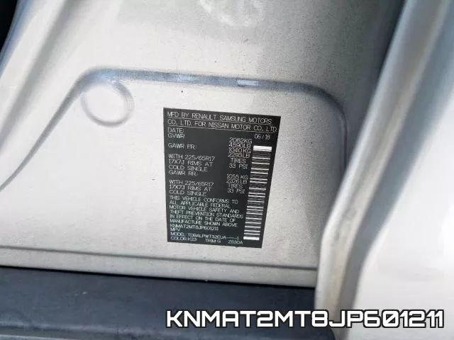 KNMAT2MT8JP601211 фото 2