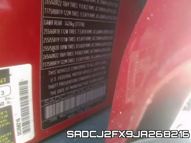 SADCJ2FX9JA268216 фото 2