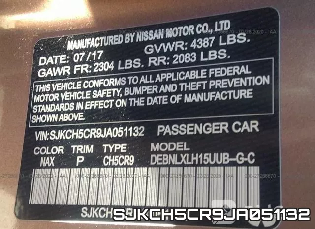 SJKCH5CR9JA051132 фото 8