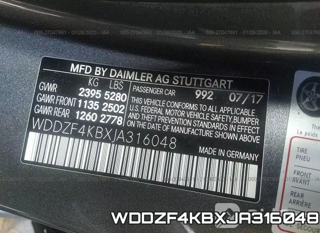 WDDZF4KBXJA316048 фото 8