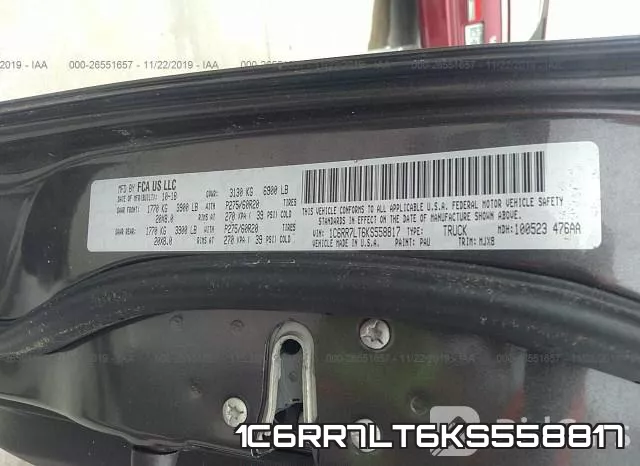 1C6RR7LT6KS558817 фото 6