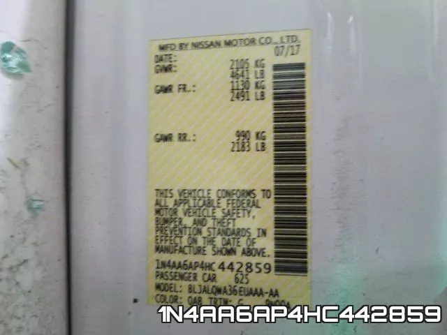 1N4AA6AP4HC442859 фото 2