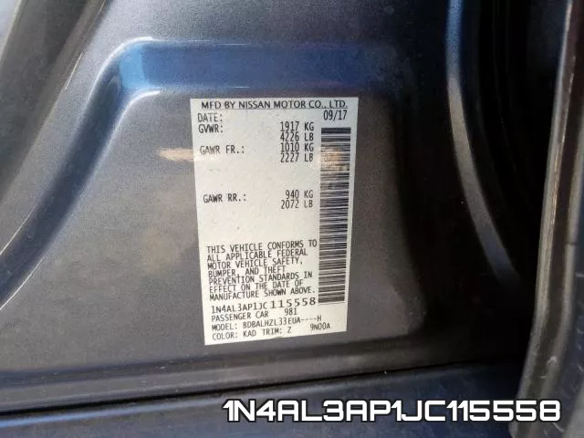1N4AL3AP1JC115558 фото 2