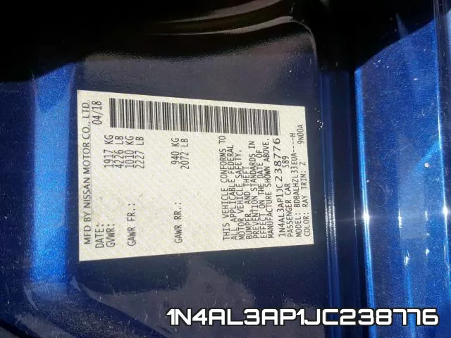 1N4AL3AP1JC238776 фото 2