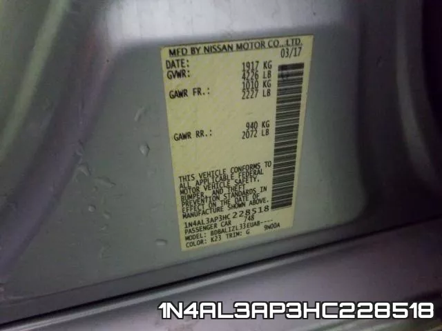 1N4AL3AP3HC228518 фото 2
