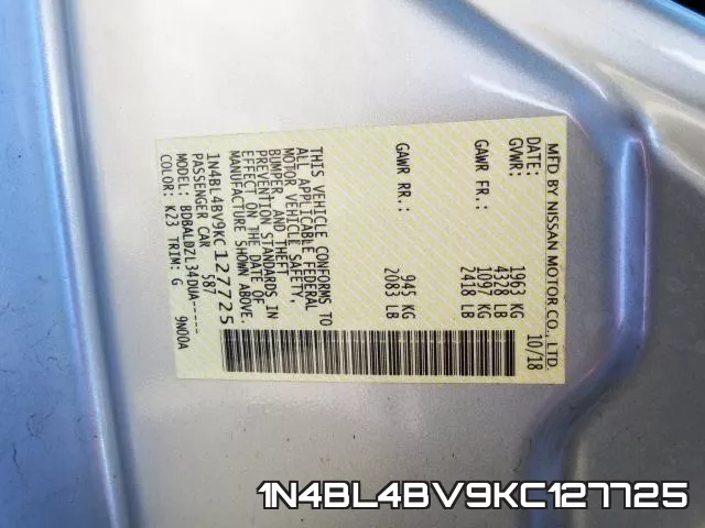 1N4BL4BV9KC127725 фото 2