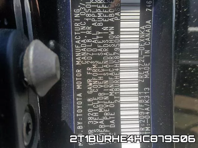 2T1BURHE4HC879506 фото 2