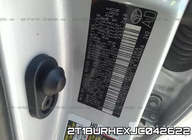 2T1BURHEXJC042622 фото 8
