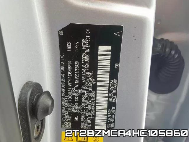 2T2BZMCA4HC105860 фото 2