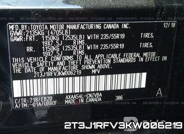 2T3J1RFV3KW006219 фото 7