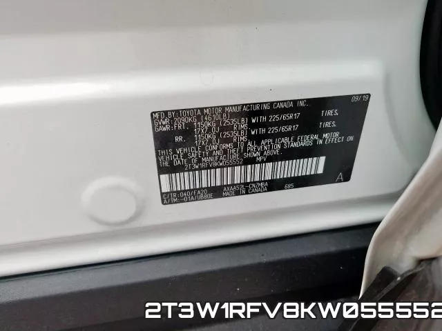 2T3W1RFV8KW055552 фото 2