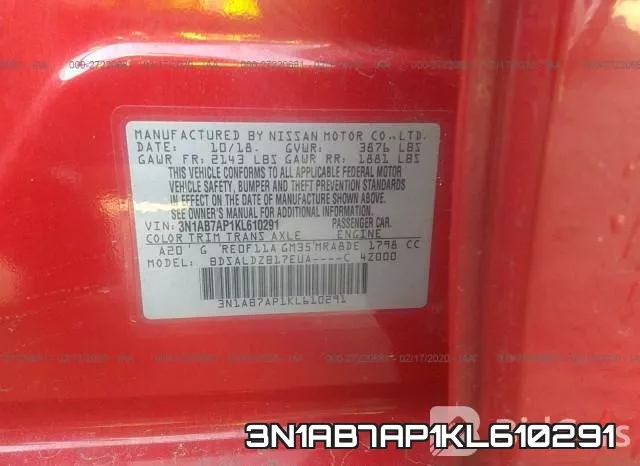 3N1AB7AP1KL610291 фото 8